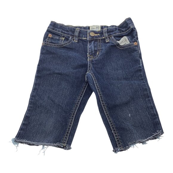 Childrens Place Girls Bootcut Stretch Denim Jeans Blue Size 6 Adjustable Waist - Picture 1 of 11
